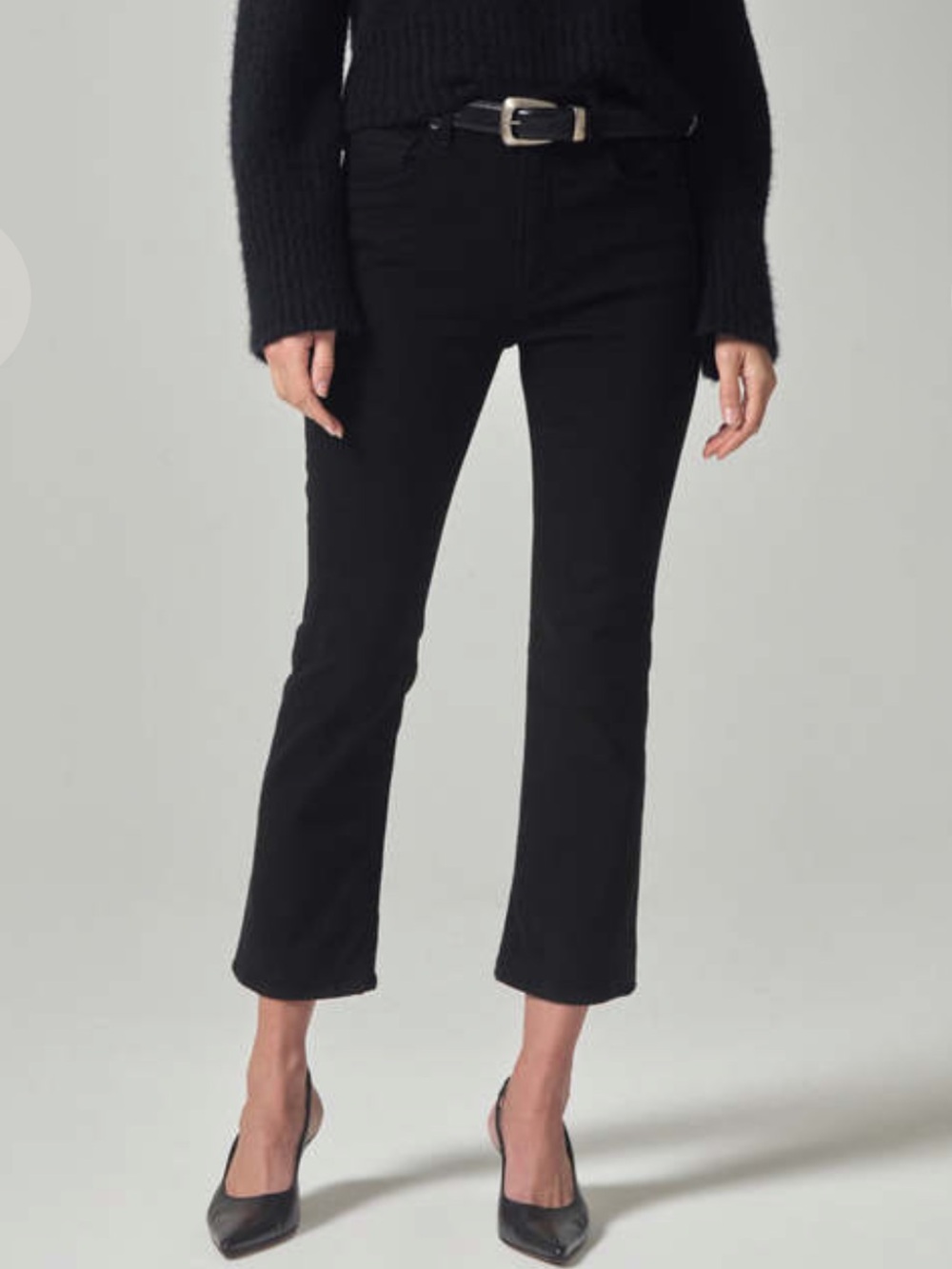 Citizens of Humanity jeans Isola cropped boot cut black mid rise 28